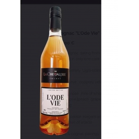 L'Ode Vie Fins Bois Cognac Domaine de la Chevalerie édition limitée