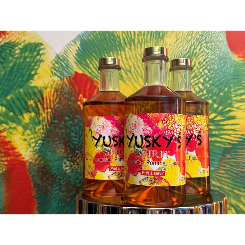 Yusky's spirit made from Cognac, apple and flower